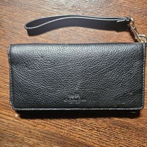 Black Coach Leather Wallet